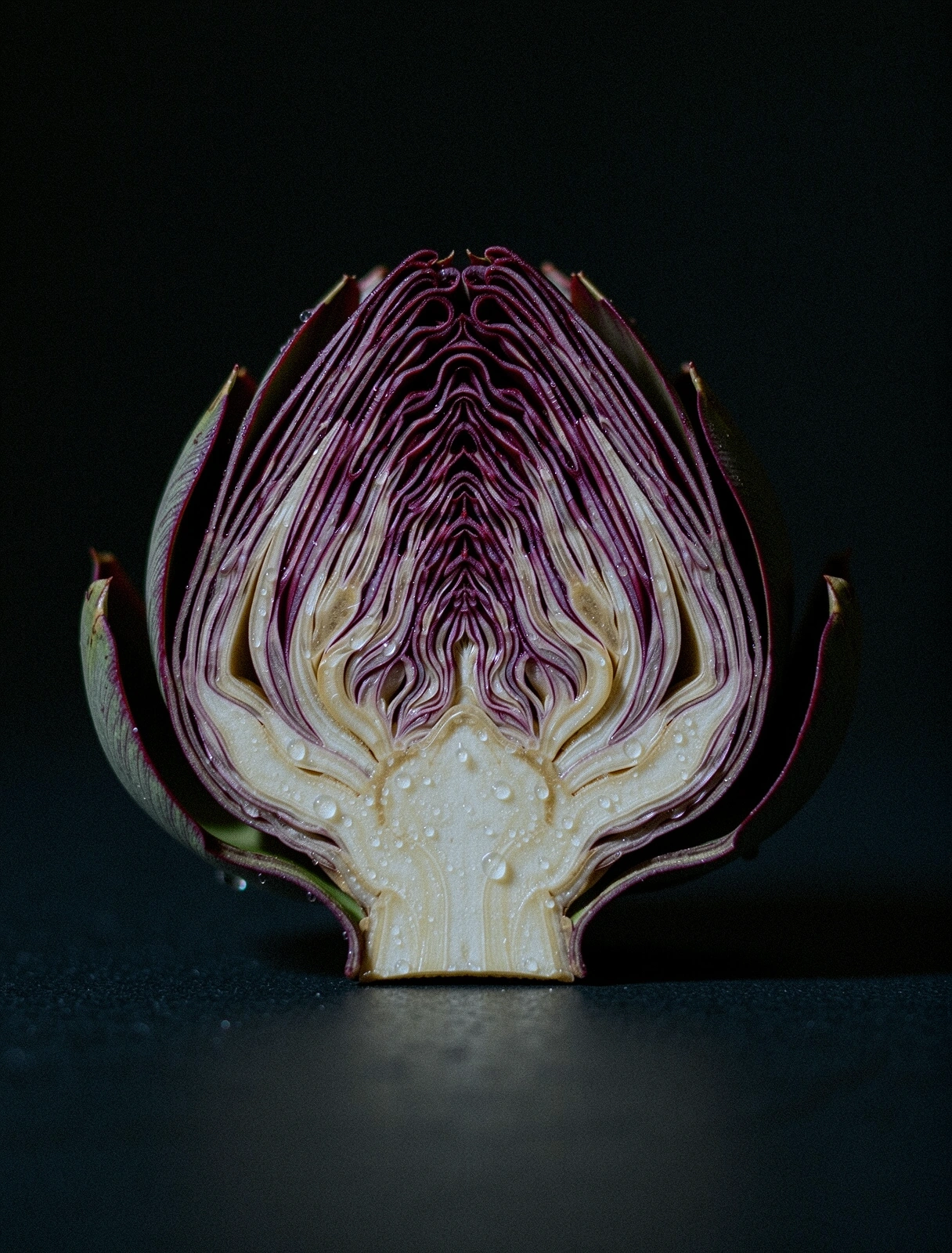 Textured artichoke showing biological complexity