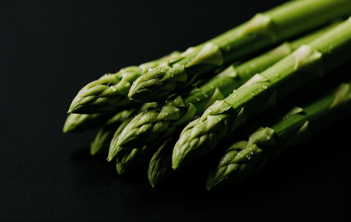 Fresh Asparagus macro